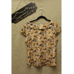 H&M watercolor top sz 14